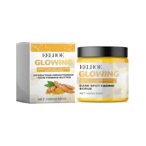 EELHOE Turmeric Exfoliating Facial Scrub for Deep Cleansing, Fine Pores, Beauty, Cleansing and Care