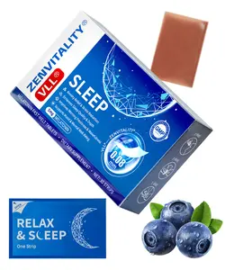 VLL Fast-Melt Sleep Oral Strips - 30 Servings - Sweet Blueberry Flavour (5mg Melatonin)