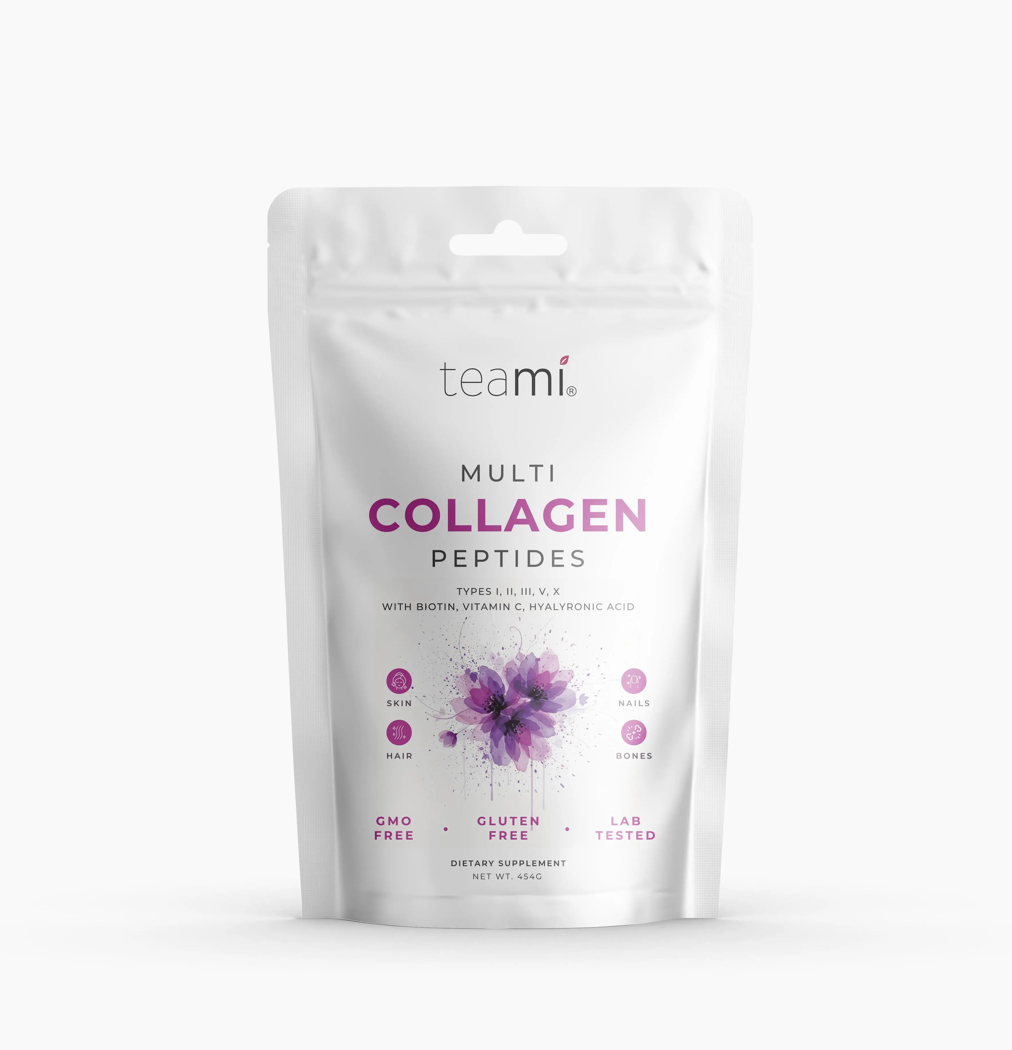 Teami Multi Collagen Peptides with Biotin, Vitamin C, Hyaluronic Acid