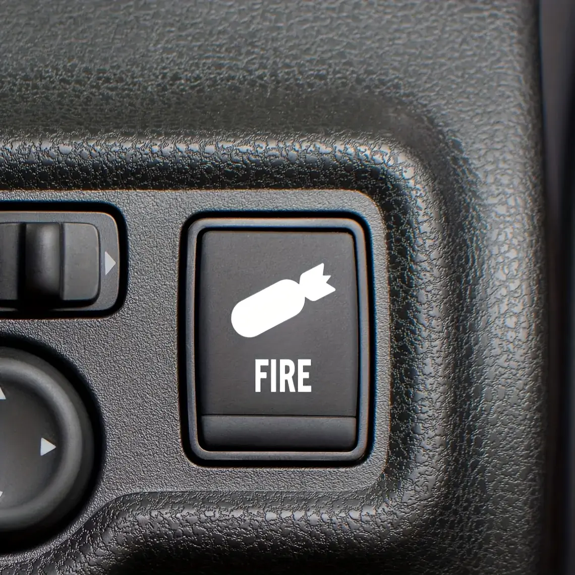 4PCS/SET For Car Interior Buttons, Playful Fun Enthusiast Notebooks Fun Signage Element Decor Make each use full of contrast humorous vibe, Candy shape + "FIRE" text + button-exclusive fit details fixed on items Decal For Cars Car Accessory