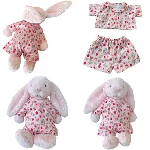 Strawberry pajamas for Bunny Jellycat , Jellycat Clothing, Handmade Dress For Jellycat Bunnies, Specially Tailored for Bunny Medium/Large/Huge