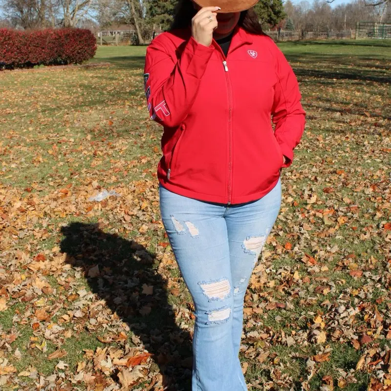 ARIAT Classic Team Soft Shell Mexico JKT 10033526 Red Lightweight Comfortable Jacket for Cold Weather ARIAT Logo Premium Look