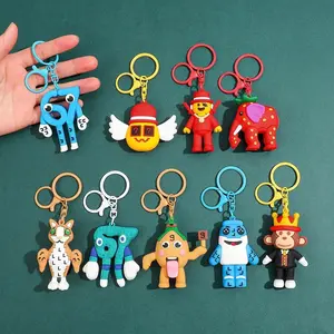 6cm STEAL A BRAINROT Blue No. 67 Toy Keychain Cute House Dolls Game Surrounding Blue No. 67 Toys PVC Doll for Kids Birthday Gift
