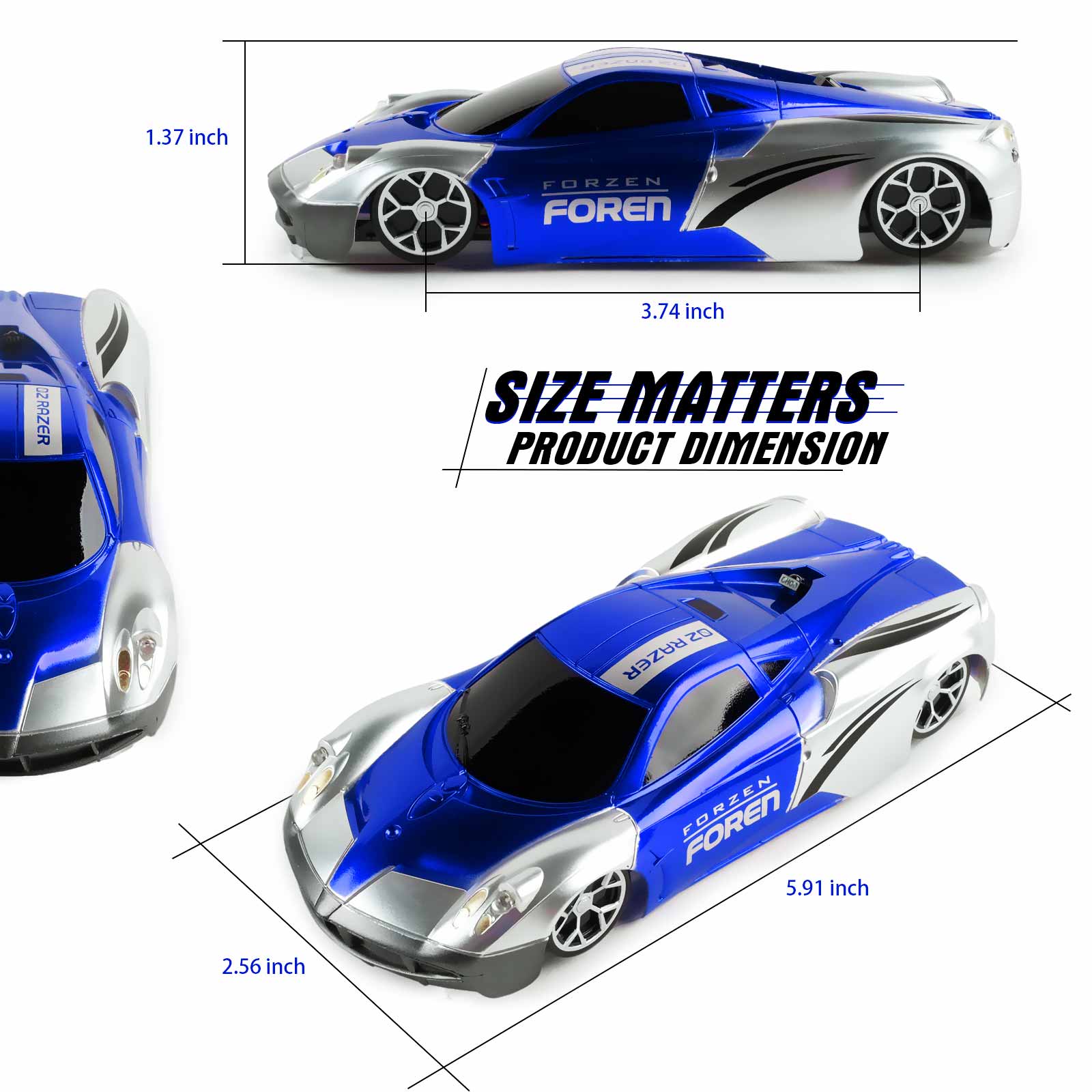 Wall Climbing Car, Electric Remote Control Car Toy with LED Light, High-Speed RC Car Gifts for Kids Boys Girls