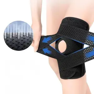 Plus Size Knee Compression Wrap Brace - Patellar Knee Brace - Breathable Adjustable with Side Stabilizers for Men & Women - Comfortable & Flexible Leg Supporter