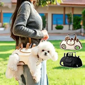 Portable Pet Carrier Backpack for Small Dogs & Cats - Versatile Crossbody, Handbag, and Shoulder Bag for Outings and Dog Walking