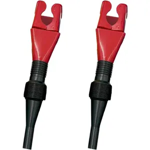 Flexible   Funnel, Retractable Plastic Automotive Oil Exchange Funnels, Foldable Clasp Gasoline Funnels, Universal Draining Tool for  and  (Red)