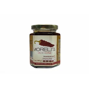 Morelita Salsa Gourmet, Grapeseed Oil Based Salsa with Morita Peppers (Salsa Macha) 6.7 oz
