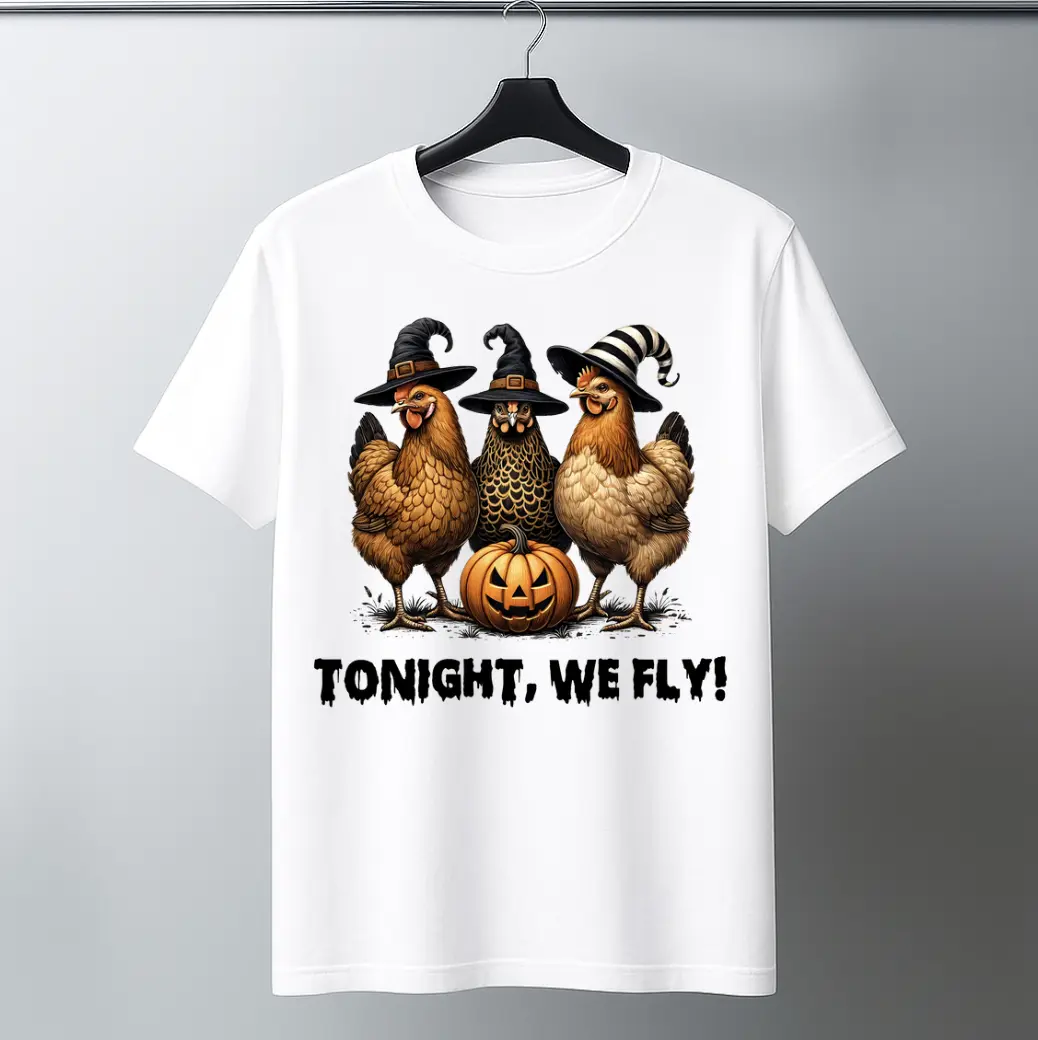 Chicken Witches Funny Halloween Shirt, Chicken Witch Shirt, Funny Halloween Tee, Funny Women Halloween Gift, Chicken Halloween Shirt, Girly Halloween Gift, Halloween Chicken Shirt, Unisex Cotton Shirt, Full Colors