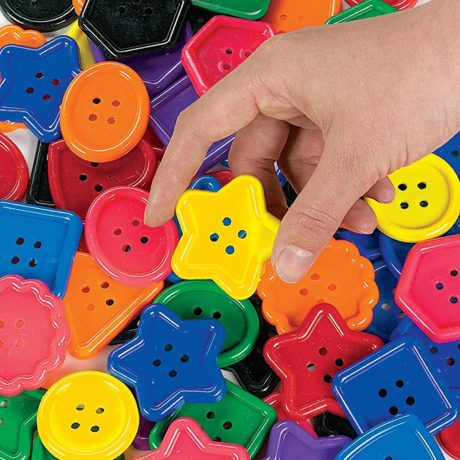 Bulk Colorful Great Big Plastic Buttons Craft Supplies - 48 pc