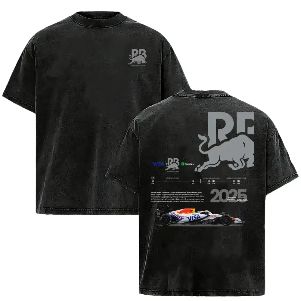 Men's Vintage Open Wheel Racing Graphic T-Shirt - 100% Washed Cotton Oversized Classic Top, Retro Motorsport Car Print Apparel, Short-Sleeve Loose Crewneck, Soft Breathable Unisex Streetwear Gift, Shortsleeve