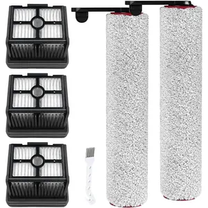 (6pcs) Replacement Brush Rollers And HEPA Filters For  H12 Pro/ H12 Dual Wet Dry Vacuum Cleaner, Replacement  Accessories Kit Inclue 3 Vacuum Filter, 2 Roller Brushes