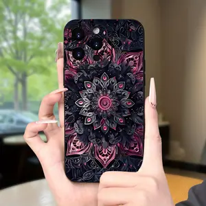 Stylish And Minimalist Creative Bohemian Mandala Art Pattern Phone Case with a Matte Finish, Designed for Both Men And Women. It'S a Popular Choice for Iphone Models Including 16E, 17PROMAX, 15, 15PLUS,XS, XS MAX. Perfect As a Gift for Father'S Day
