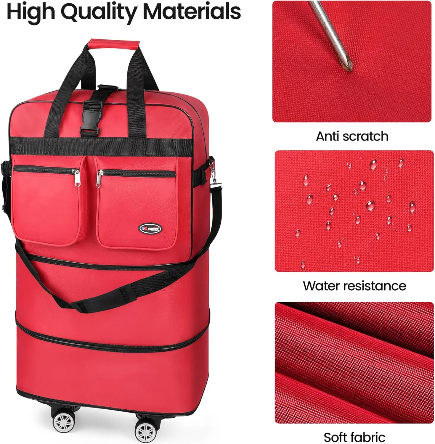 30” Expandable Rolling Duffel Bag ️ Extra Large Travel Luggage with Wheels