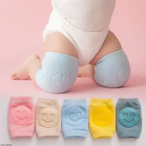 5 Pack 2026 Summer Terry Baby Knee Pads For Crawling Walking With Smiley Face Pattern 5 Pairs Set Toddler Elbow Protectors US Design summervibes fathersdaygiftideas