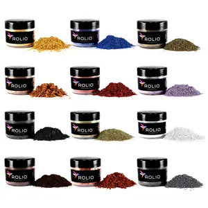 Mica Powder Earth Colors 12 Color Set - 10g Jars