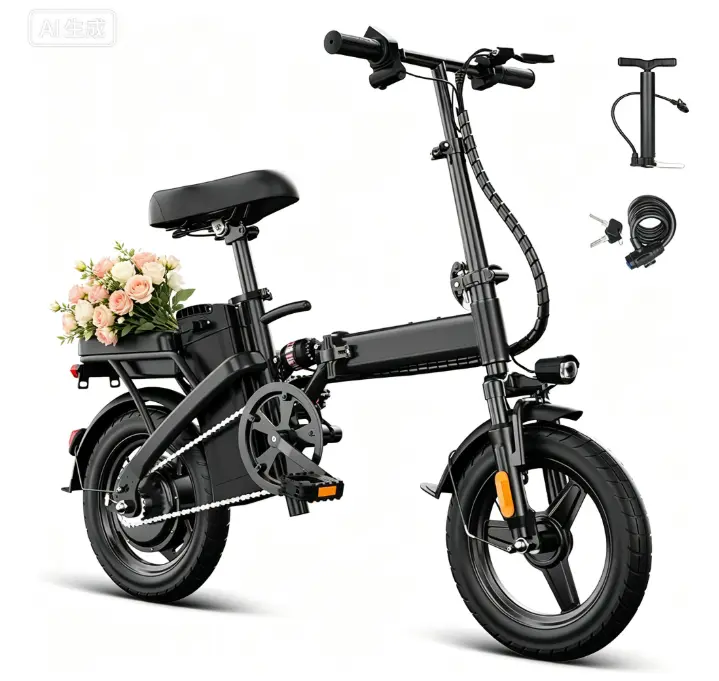 2026 Folding E-Bike for Adults and Teens, 500W Motor, 22MPH Speed, Up to 30 Miles Range, 3 Riding Modes, 14" Urban Commuter Electric Bike, UL2849 Certified