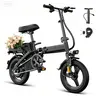 Adult Portable Folding Electric City Bike, 500W Motor, 20MPH Adjustable Speed, 35+ Mile PAS Range, 14" Lightweight Steel Frame, 3 Riding Modes, UL2849 Certified for Commuting, City Bikes