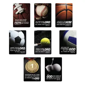 2 1/2" x 3 1/2" Bulk 144 Pc. Mini Religious Sports Bible Verse Prayer Cards