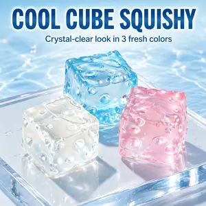 5cm & 7cm Transparent TPR Maltose Cheese Squishy Toy, Soft Squeeze Fidget Stress Toy, Elastic Rebound Simulation Food Play Toy, Fun Hobby Toy for Kids Adults, Sensory Relaxation Hand Toy for Daily Leisure