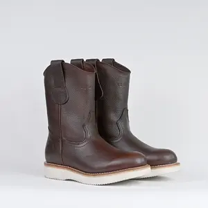BOTAS DE TRABAJO PARA HOMBRE ROPER PIEL GRUESA GENUINA / MEN'S PULL ON WORK BOOTS HIGHT QUALITY LEATHER