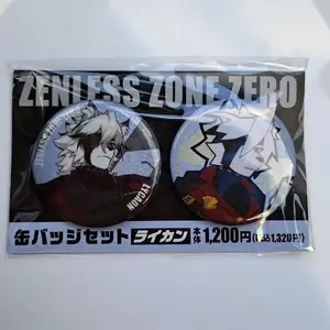 Anime Game Zenless Zone Zero Von Lycaon Cartoon Cosplay Tinplate Badge Brooch Set Clothing Backpack Accessories Birthday Gift