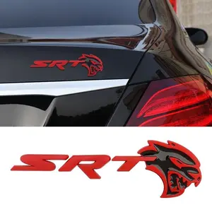Srt Emblem Sticker for Car Hellcat Leopard Head, Accessories for Dodge Challenger, Journey, Charger, RAM, Caliber, Nitro