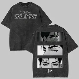 Jinx Manhwa Vintage Washed Graphic Tee Unisex Heavyweight Soft Cotton T-Shirt, BL Korean Steetwear Tshirt, BL Clothing Boys love Anime Manhwa 0W9