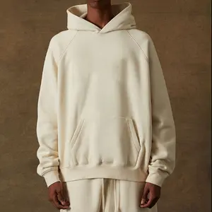 Fleece Hoodie Egg shell - Oversized Hoodies Fleece Sweatshirts Fall Fashion Pullover Sweaters Winter Clothes