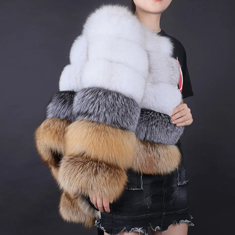 Women's Fashionable New Fur Warm Coat Long Sleeve Artificial Fur Basic Outerwear S-XXXXL Sizes American English Ladieswear Winter Medium Length Plain Style Flocking Fabric Jackets Tops - Womenswear