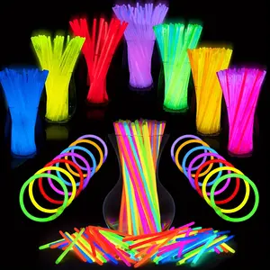 400 Pcs Mini Glow Stick Party Set - Glow Decorations, Neon Party Glow Necklace and Glow Bracelet with Connectors for Holidays and Parties, Weddings, Christmas, Halloween, Birthday Parties, Concert Favors Gifts
