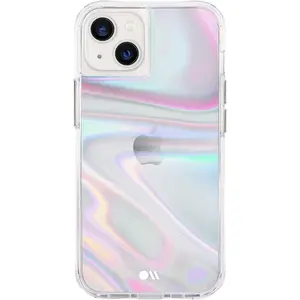 Case-Mate Soap Bubble iPhone 13 Case [10ft Drop Protection] [Wireless Charging Compatible] Luxury Cover for iPhone 13 6.1" - Iridescent Swirl Effect, Anti-Scratch, Shock Absorbing, Slim - Iridescent
