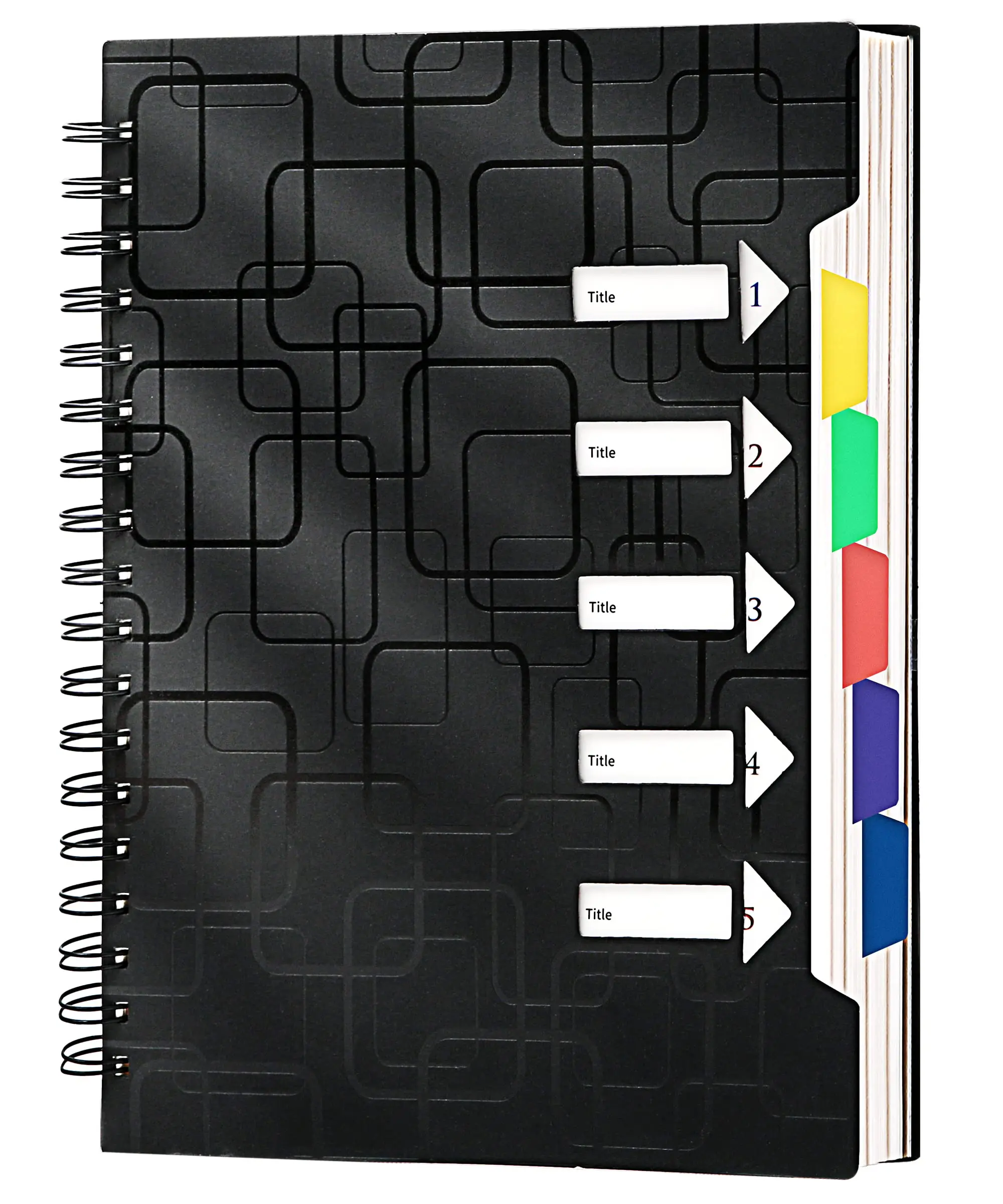 5 Subject Notebook for Work 240 Pages Spiral Notebooks College Ruled with Dividers Tabs A5 Small Note Book for School Office Supplies Note Taking