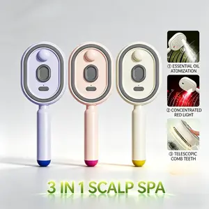 Electric Spray Air Cushion Massage Comb| Self-Cleaning Anti-Tangle| Essential Oil Mist Hair Care Comb| Anti-Static Volumizing Aromatherapy Comb