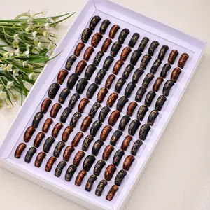 10 PCS/20 PCS/30 PCS Wood Ring Wood Ornament Men and Women Jewelry Ornament Vintage Ring