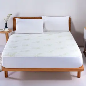 Bibb Home Bamboo Mattress Pad Cover - Hypoallergenic and Cooling Properties - Durable - Textiles & Soft Furnishings/Bedding/Mattress Pads & Toppers