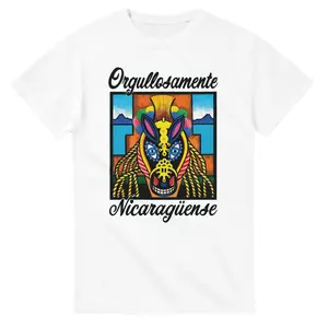 Proudly Nicaraguan Garment Dyed Tee | Nicaragua Folk Art Shirt | Nica Heritage Washed T-Shirt | Latino Cultural Gift