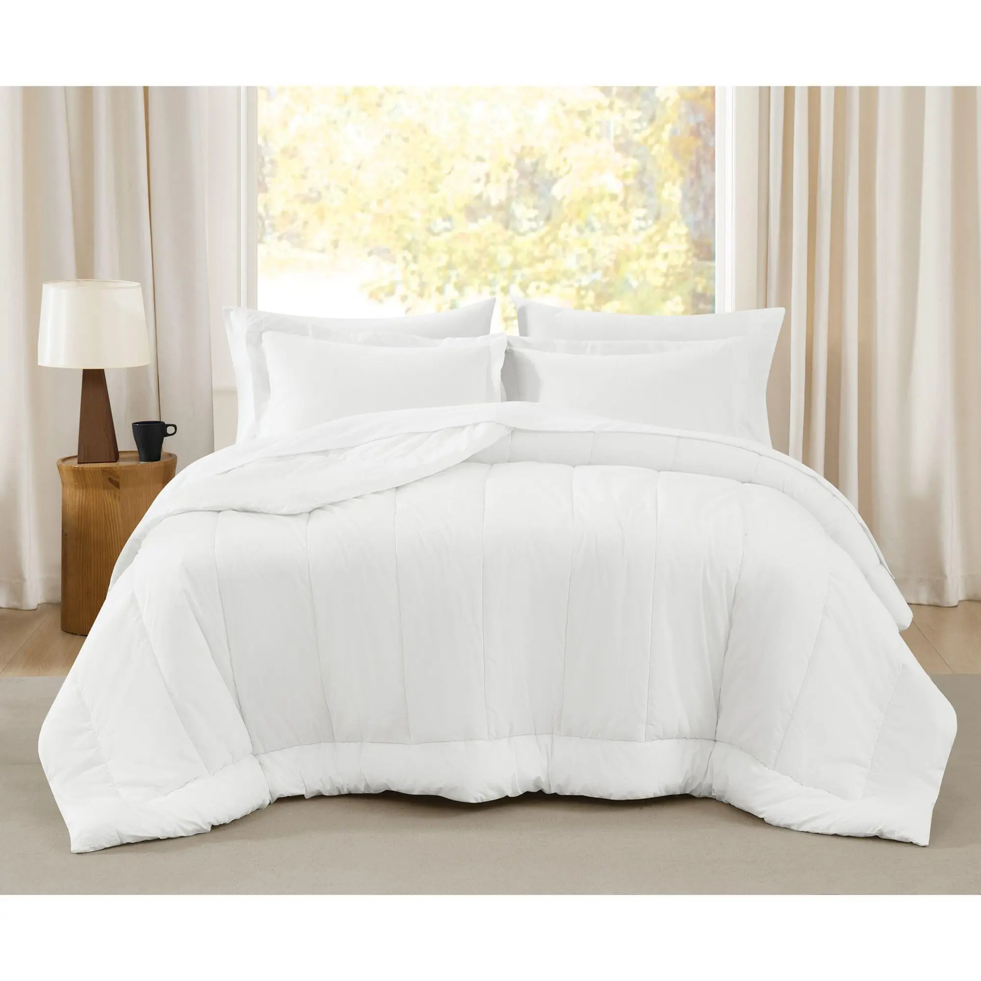 Brooklyn Loom Oversized Cotton Percale King 3pcComforter Set Brooklyn Loom Oversized Cotton Percale King 3pcComforter Set