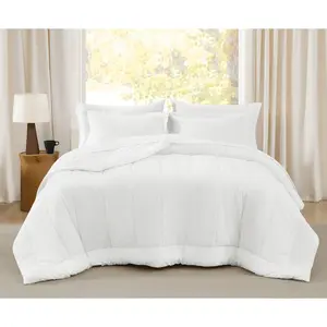 Brooklyn Loom Oversized Cotton Percale Fu/Qn 3pc Comforter Set