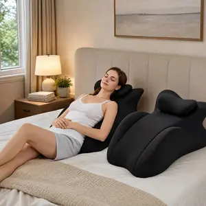 Bed Back Support Pillow, Ergonomic Reading Pillow with Lumbar Support, Soft Wedge Cushion for Sitting Up in Bed, Relieve Neck Back Pain for Reading Gaming Browsing