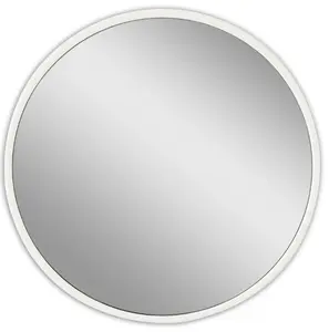 18.00 x 18.00 inches White Traditional Round Wall Mirror