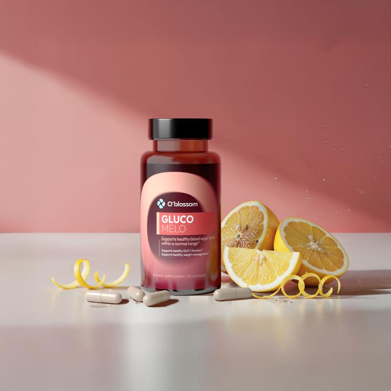 O'blossom Gluco Melo Capsules for Healthy Blood Sugar & Metabolism Support with Eriomin Chromium Picolinate & Alpha Lipoic Acid for Optimal Cellular Function Healthcare