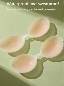 Invisible Strapless Adhesive Silicone Bra Lightweight Reusable Backless Bra for Dresses