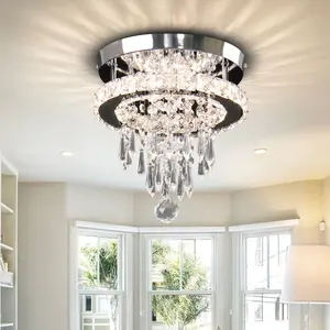 Round K9 Crystal Ceiling Light LED Chandelier for Bedroom Living Room Hallway QH-MC061 Round K9 Crystal Ceiling Light LED Chandelier for Bedroom Living Room Hallway QH-MC061