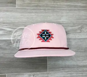 Southwestern / Aztec / Tribal Patch on Retro Rope Hat