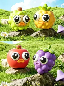 Fruit Squishy Bubble Popper Toy Eye-Popping Stress Relief Squeeze Toy for Kids Adults Fidget Anti-Anxiety Venting Gadget outdoorfun