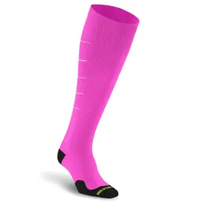 PRO Elite 2 Pink Knee High Compression Socks for Running Training Work and Recovery Graduated Compression 20-30 mmHg Moisture Wicking Made in USA