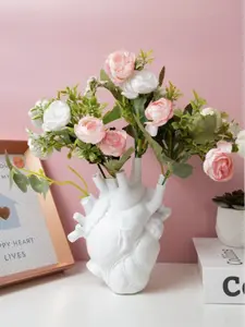 Heart Vase - Heart-Shaped Vase for Home Decor, Ideal for Valentine's Day Gifts, Nursery, and Medical Field Decor - Light Ornaments