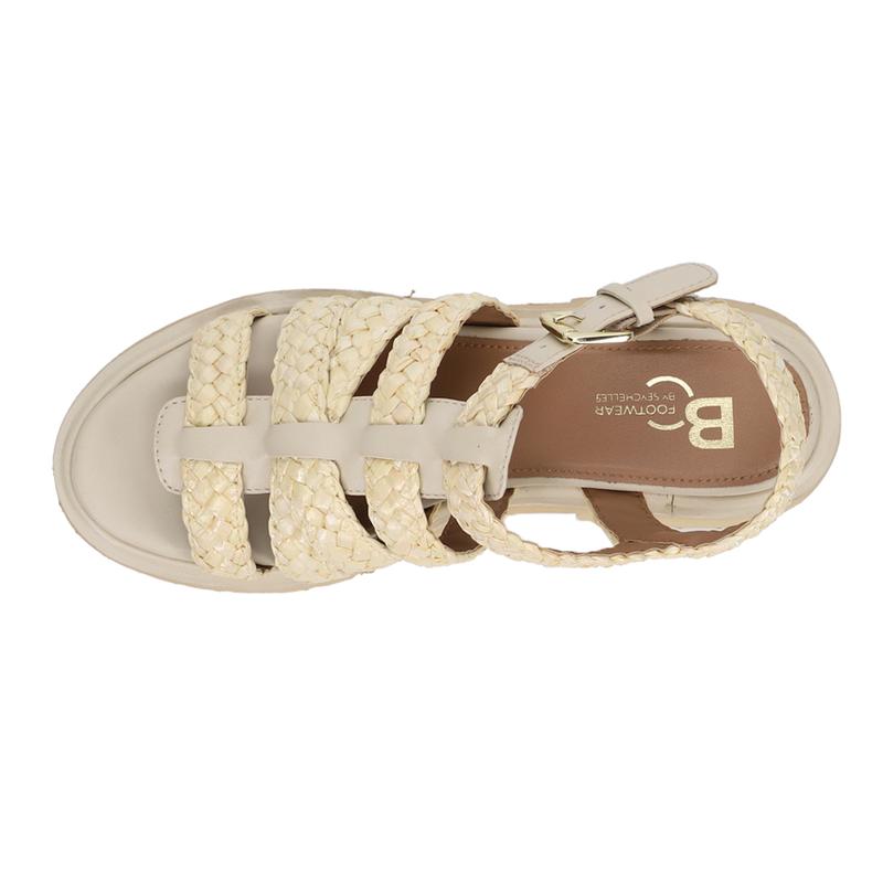 BC Footwear Womens Chickadee Platform Casual Sandals Casual Mid Heel 2-3" - Beige