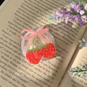 MagSafe Magnetic Phone Kindle E Reader Grip Strawberry, Phone Holder, Kindle Accessories, Bookish Gifts sticky pop socket